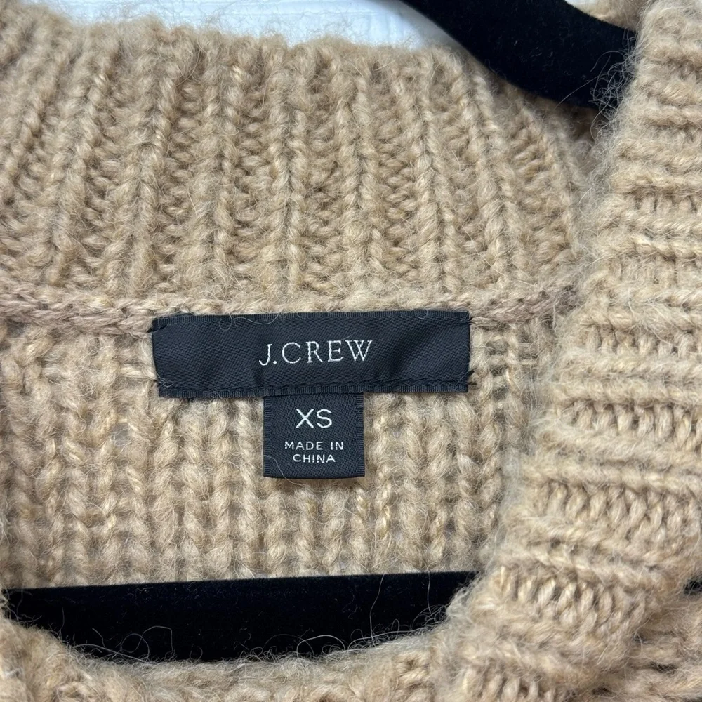 J.Crew Cable Knit Pointelle Sweater With Popcorn Flowers Size XS